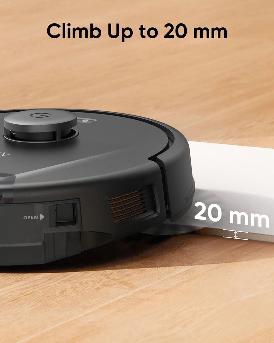 Afbeelding 3 van eufy Clean L60-robotstofzuiger, ultrasterke zuigkracht van 5000 Pa, iPath-lasernavigatie, voor diepe vloerreiniging, ideaal voor haren en harde vloeren