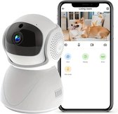 LM Lifestyle - Wifi camera binnen met audio - huisdiercamera draadloos - Mini bewakingscamera 1080p - babyfoon met camera en app - babyfoon