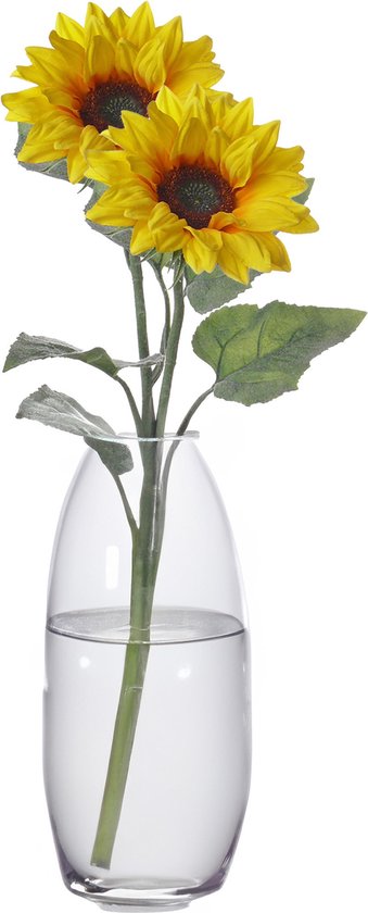 Topart Fleur Artificielle Branche de Tournesol - 81 cm - Jaune - Fleur Artificielle en Soie - Décoration