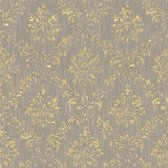 Barok behang Profhome 306625-GU textiel behang gestructureerd in barok stijl glanzend beige goud 5,33 m2