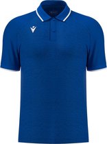 Macron Glory Aulos Polo Heren - Royal / Wit | Maat: 3XL