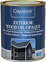 Ciranova Exterior Wood Oil Opaque - Zwart - Dekkende Houtolie - 750 ml