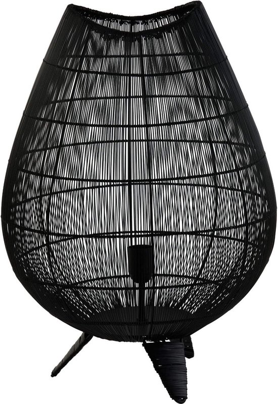 Light & Living Lampe de table 'Yumi' Ø40cm, couleur Zwart Mat