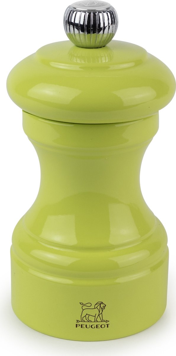Peugeot bistro zoutmolen - 10 cm, pistache gelakt hout