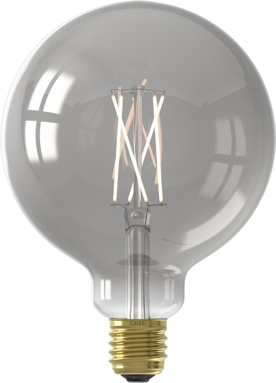 Calex Smart LED Lamp - Wifi Filament Verlichting - Globe 12.5cm - E27 - Slimme Bulb - Dimbaar - 7W - Set van 3 stuks
