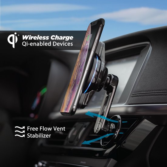 magicMOUNT™ Qi Charge3 10W Wireless Charger Ventilatierooster