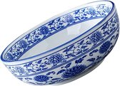 Blauwe keramische soepkom - 8 inch - Aziatische ramenkom - Chinese stijl - serveerschaal met populaire zoekwoorden Schalen set