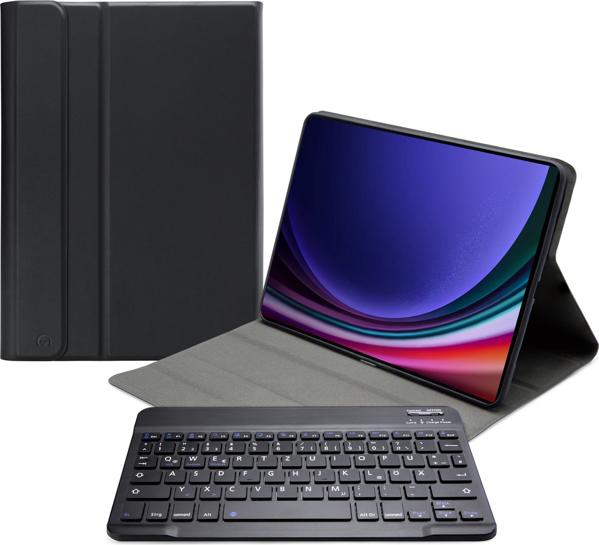 Mobilize Tablethoes geschikt voor Samsung Galaxy Tab S9 FE Hoes | Mobilize Detachable Bluetooth Keyboard -