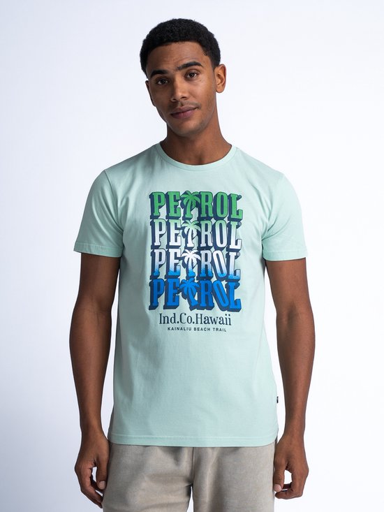 Petrol Industries - Heren Artwork T-shirt Radiance - Groen - Maat XL