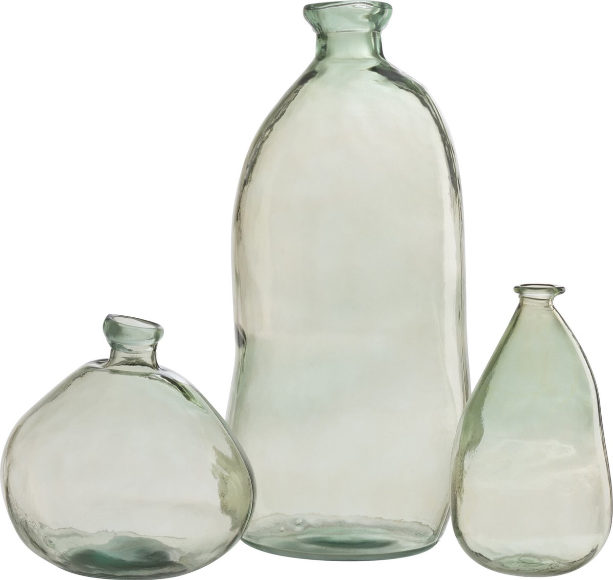 J-Line vaas Olivia - glas - watergroen - 73 cm hoog