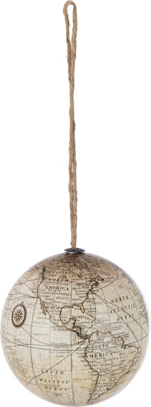 J-Line suspension Globe - bois/plastique - beige - 3 pcs