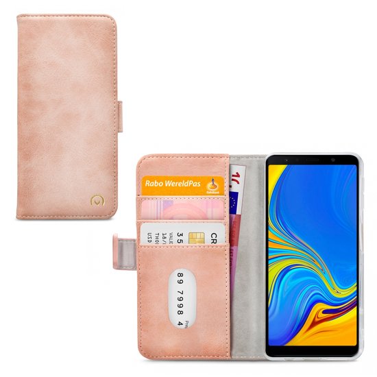 Mobilize Elite Gelly Telefoonhoesje geschikt voor Samsung Galaxy A7 (2018) Hoesje Bookcase Portemonnee - Soft Pink