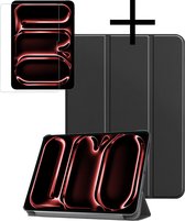 Hoesje Geschikt voor iPad Pro 2024 (13 inch) Hoesje Case Hard Cover Hoes Book Case Met Screenprotector - Zwart