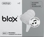 Blox - Bouchons d'oreilles Festival - Bouchons d'oreilles musique - Transparent - SNR 19 dB - 1 paire