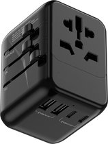 Bol.com Phreeze TR4B Universele Wereldstekker - Reisadapter voor 170+ landen - 35W Snelladen USB C - Reisstekker Wereld: Amerika... aanbieding