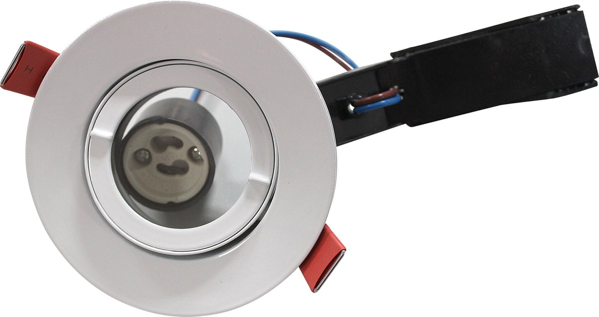 Lumiance inbouwspot rond kantelbaar GU10 zaagmaat 75mm - diameter 95mm IP44 - wit (3084030)