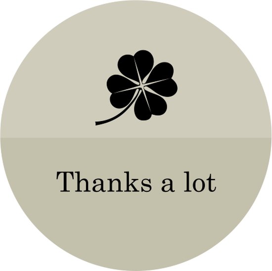 Wensplaatje "Thanks a lot" - 15cm - Cadeau - Forex | NUUW at home collectie
