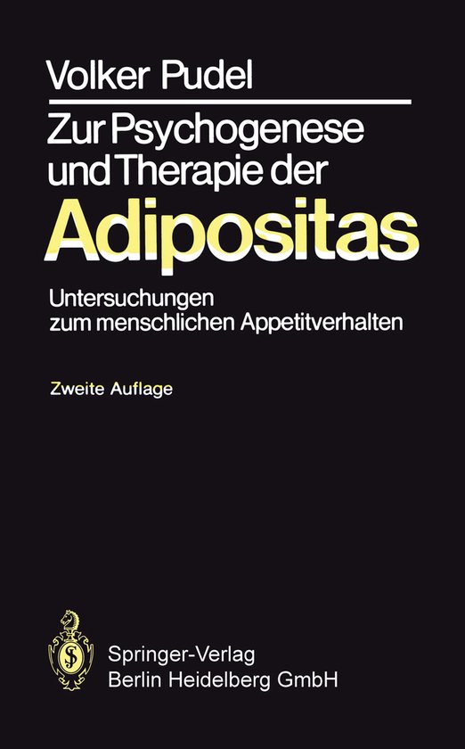 Zur Psychogenese Und Therapie Der Adipositas - cover