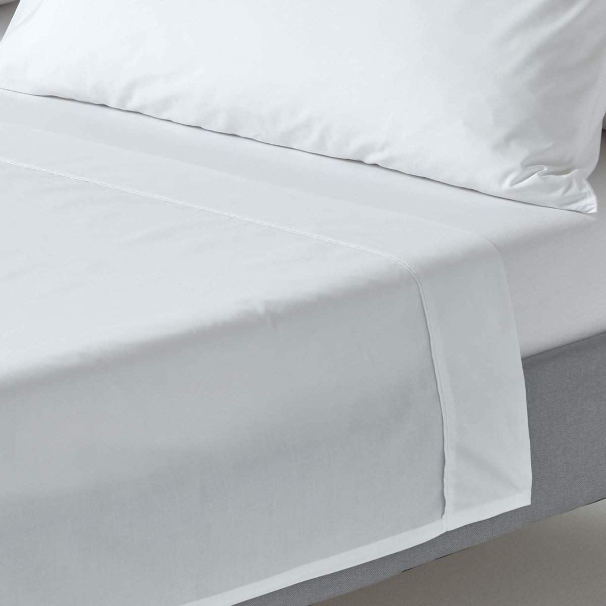 Homescapes Laken 230x260 cm – Wit – 100% Egyptisch Perkal Katoen – 200 Draaddichtheid