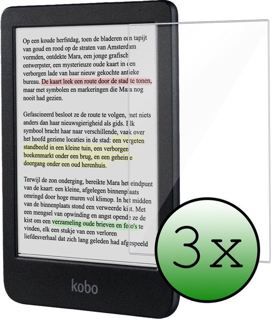 Screenprotector Geschikt voor Kobo Clara Colour Screenprotector Tempered Glass - Screenprotector Geschikt voor Kobo Clara Colour Screen Protector - 3 Stuks