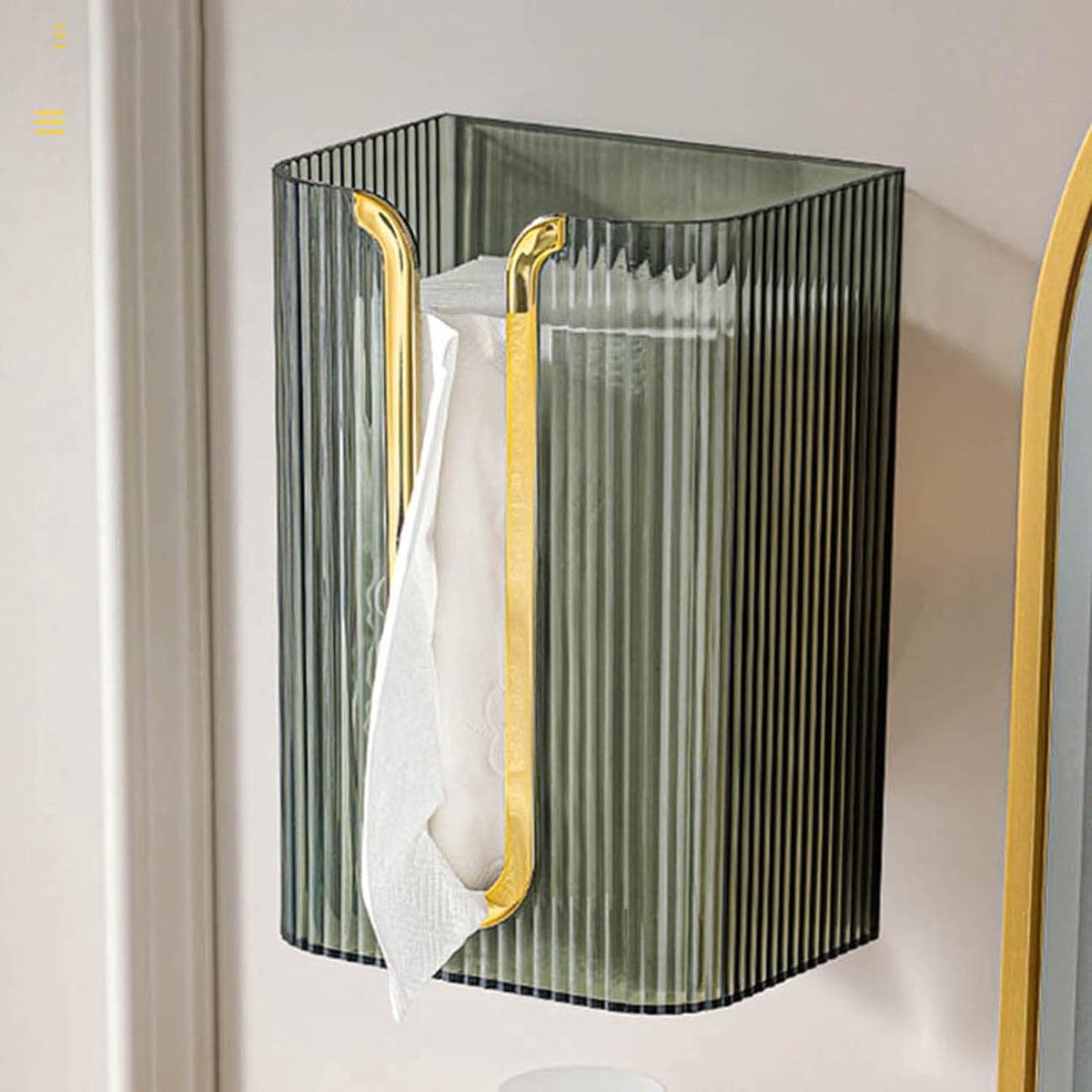 Papieren handdoekdispenser Wandgemonteerde toiletrolhouder voor badkamer Thuis Servetdispenser Werkblad Handdoekhouder Waterdicht Roestbestendig (groen)