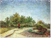 Tuinschilderij Laan in het park Voyer d'Argenson in Asnières - Vincent van Gogh - 80x60 cm - Tuinposter - Tuindoek - Buitenposter