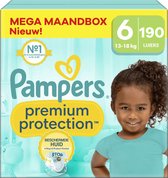 Pampers - Protection Premium - Taille 6 - Mega Boîte Mensuelle - 190 couches - 13/18 KG