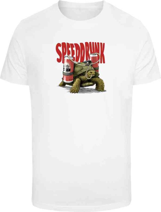 Mister Tee - Speeddrunk Heren T-shirt - S - Wit