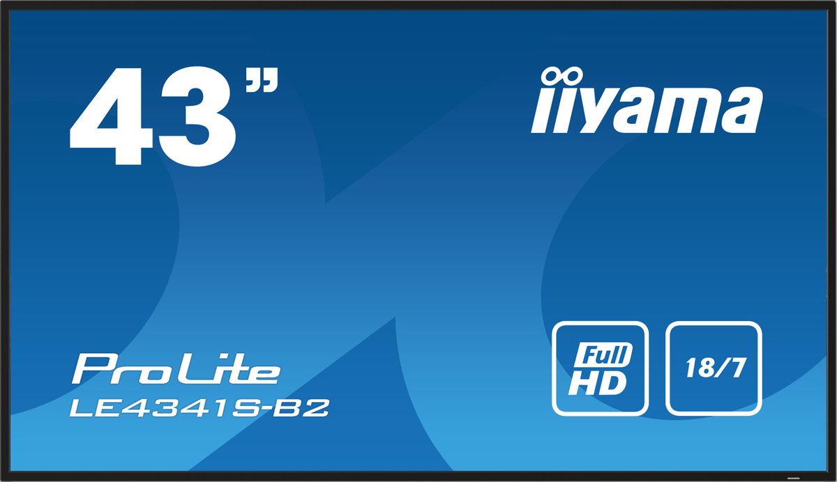 iiyama ProLite LE4341S-B2 - 43 Inch - IPS - Full HD - 18/7 werktijd - 350 cd/m²