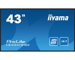 iiyama ProLite LE4341S-B2 - 43 Inch - IPS - Full HD - 18/7 werktijd - 350 cd/m²