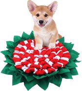 Interactieve Snuffle Mat voor honden - Voedermat en hondenspeelgoed - Stressverlichting en natuurlijke foeragevaardigheden stimuleren - Draagbaar en geschikt voor reisgebruik (rood) Dog Snuffle Mat