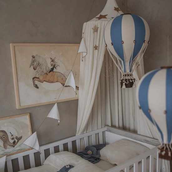 Super Balloon Luchtballon - beige en donkerblauw — afbeelding 2