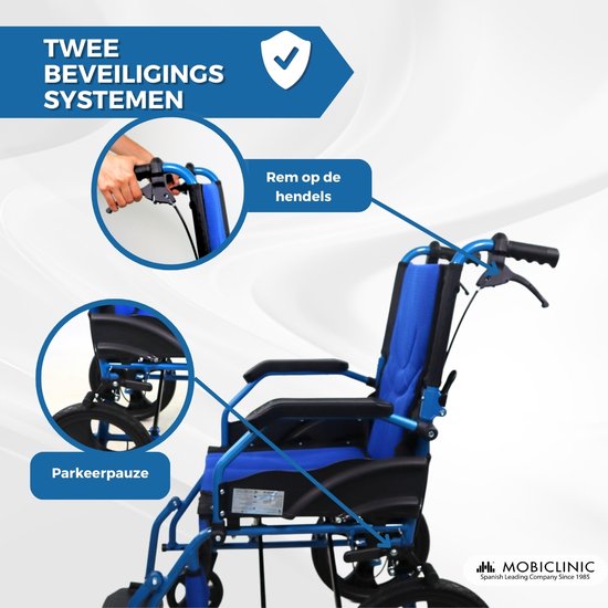 Mobiclinic Pirámide - Rolstoel - Opvouwbaar - Zitbreedte 46 cm ...