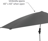 verstelbare paraplu met universele klem, SPF 50+, grijs, normaal
