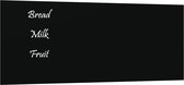 LuxeLivin' - Magneetbord voor aan de wand 50x20 cm gehard glas zwart