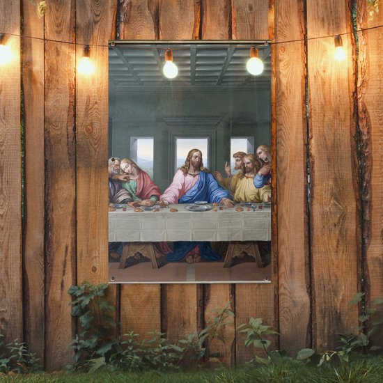 Affiche de jardin - Toile de jardin - Posters de jardin extérieur - La Cène - Leonardo de Vinci - 80x120 cm - Jardin