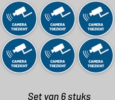 Voordeelset van 6 Camerabewaking Stickers 10cm ø