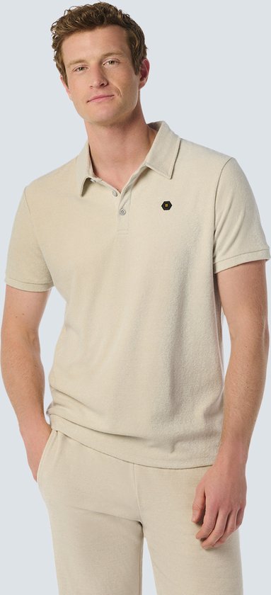 No Excess Mannen Neutrale Herenpolo Van Zachte Badstof Donker Beige