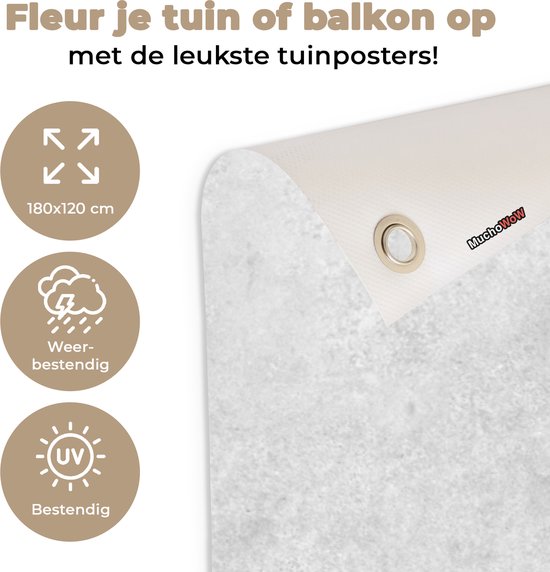 Muurdecoratie Marmer - Textuur - Grijs - Marmerlook - 180x120 cm - Tuinposter - Tuindoek - Buitenposter