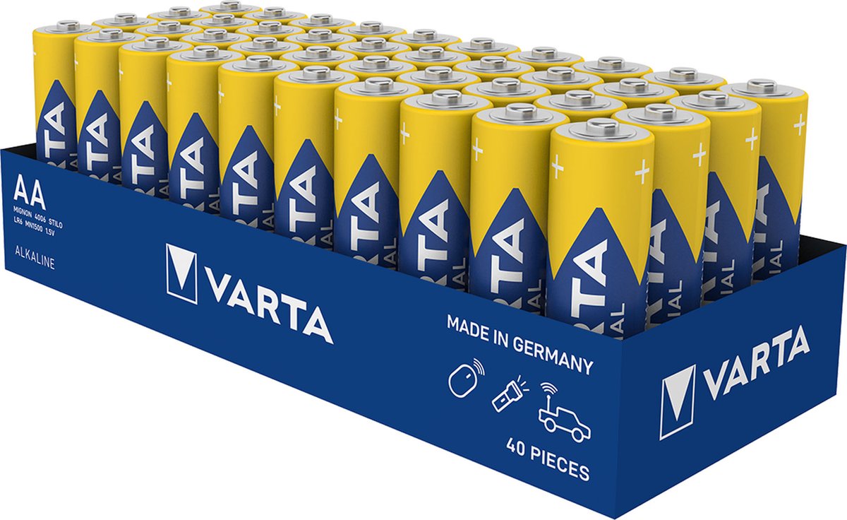 Varta Industrial Pro Mignon AA Batterij 4006 40 Stuks. (Tray) 4250889654078