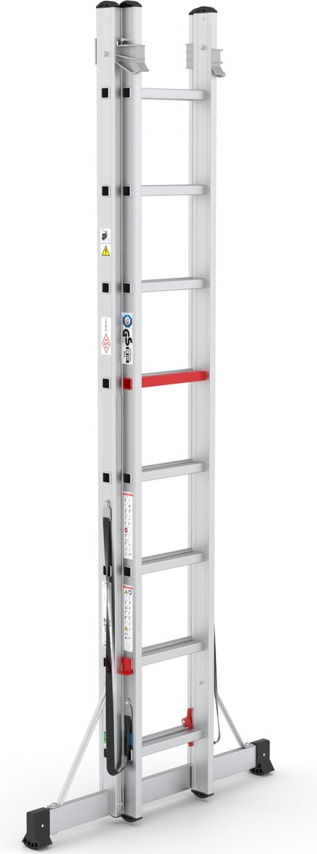 Professionele Ladder | 2-delig | 2x8 Sporten | reformladder | ladder | trapladder | schuifladder