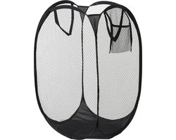 Without Lemon - Opvouwbare wasmand - Mesh - Opbergmand - Vuile Was - Wasgoed - Ruimtebesparend - 30x50cm - Zwart
