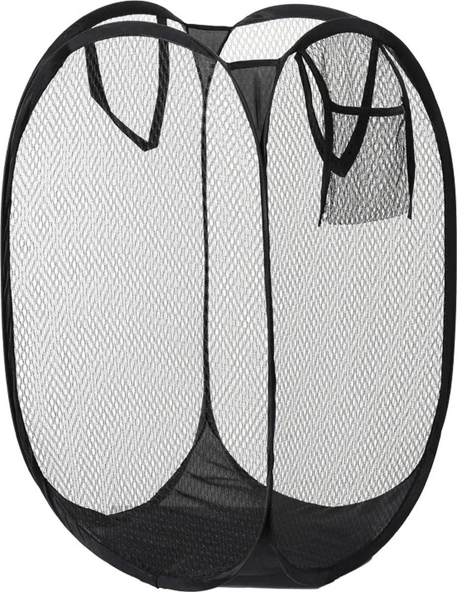 Goedkoopste Without Lemon - Opvouwbare wasmand - Mesh - Opbergmand - Vuile Was - Wasgoed - Ruimtebesparend - 30x50cm - Zwart