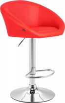 In And OutdoorMatch Luxe Barkruk Coty - Remarkable Red - Gestoffeerde Zitting - Voetensteun - Zithoogte 86-106 cm - Ergonomische barstoelen - In hoogte verstelbaar - Set van 1 - Met Rugleuning - Voor Keuken en Bar