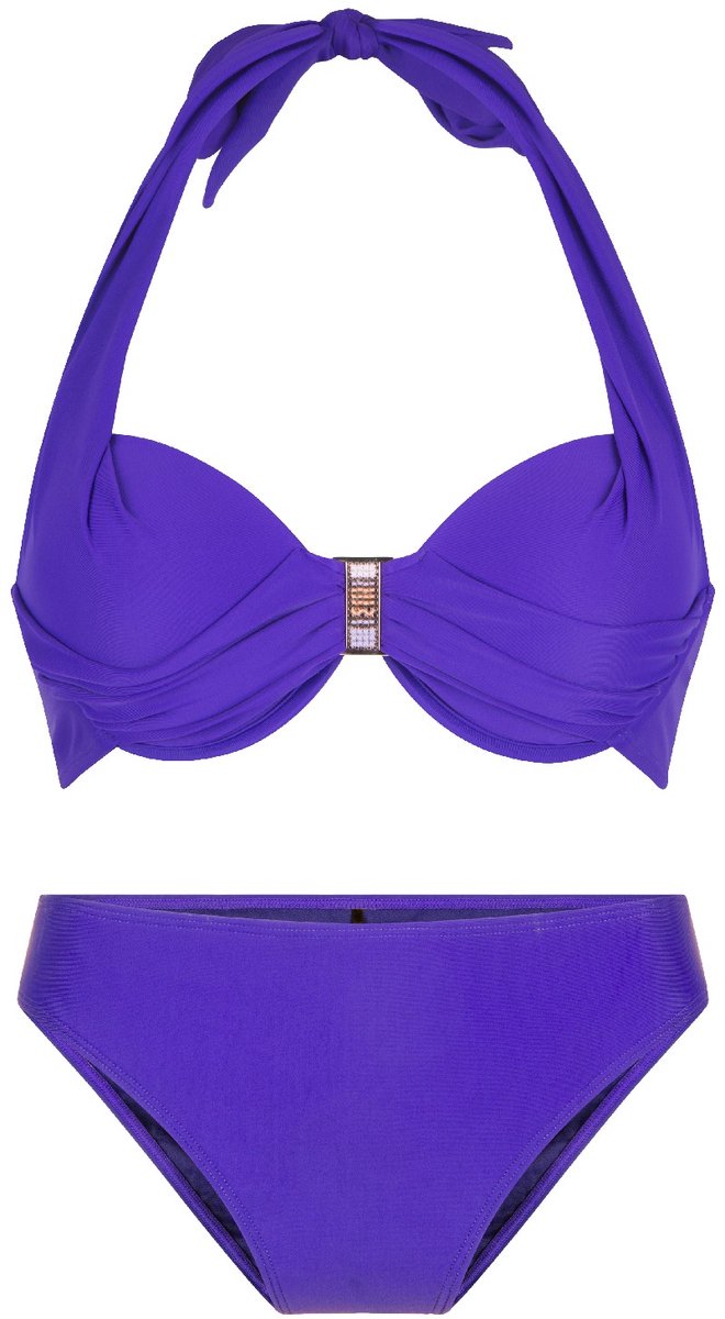 LingaDore - Violet Halternek Bikini Set - maat 42B - Paars