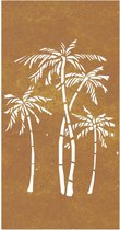vidaXL - Wanddecoratie - tuin - palmboomontwerp - 105x55 - cm - cortenstaal