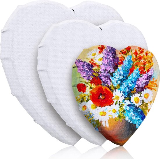 3 Pièces Cadre Rond En Toile De Coton, 20 Cm / 8 Pouces Peinture De Panneaux De Toile, Cadre De Toile Vierge, Pour Les Amateurs De Peinture, Cadeaux Pour Enfants, Exercices De