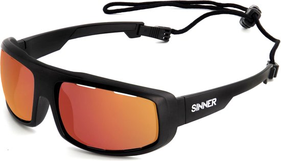 SINNER Apollo H20 - Sportbril/ Zonnebril - SINTRAST® lenzen - Zwart - Watersport - Unisex - One size
