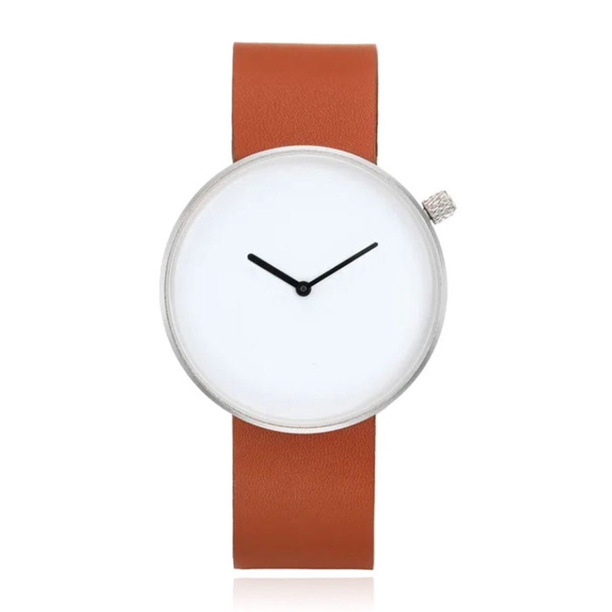 LGT JWLS Minimalistisch Dameshorloge - Grote Wijzerplaat van 40mm - Bruin, Zilver, Wit