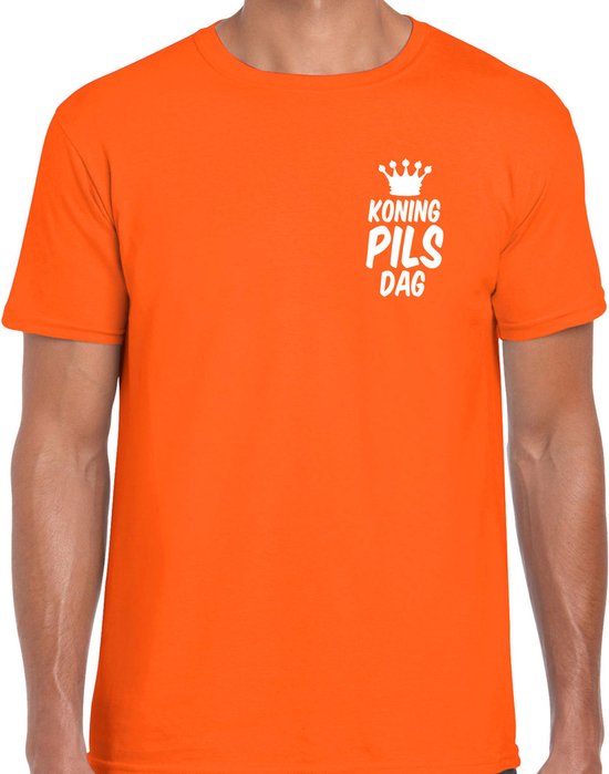 Bellatio Decorations Chemise de déguisement Fête du Roi pour Homme - Fête du Roi - Orange - Vêtements de Fête L